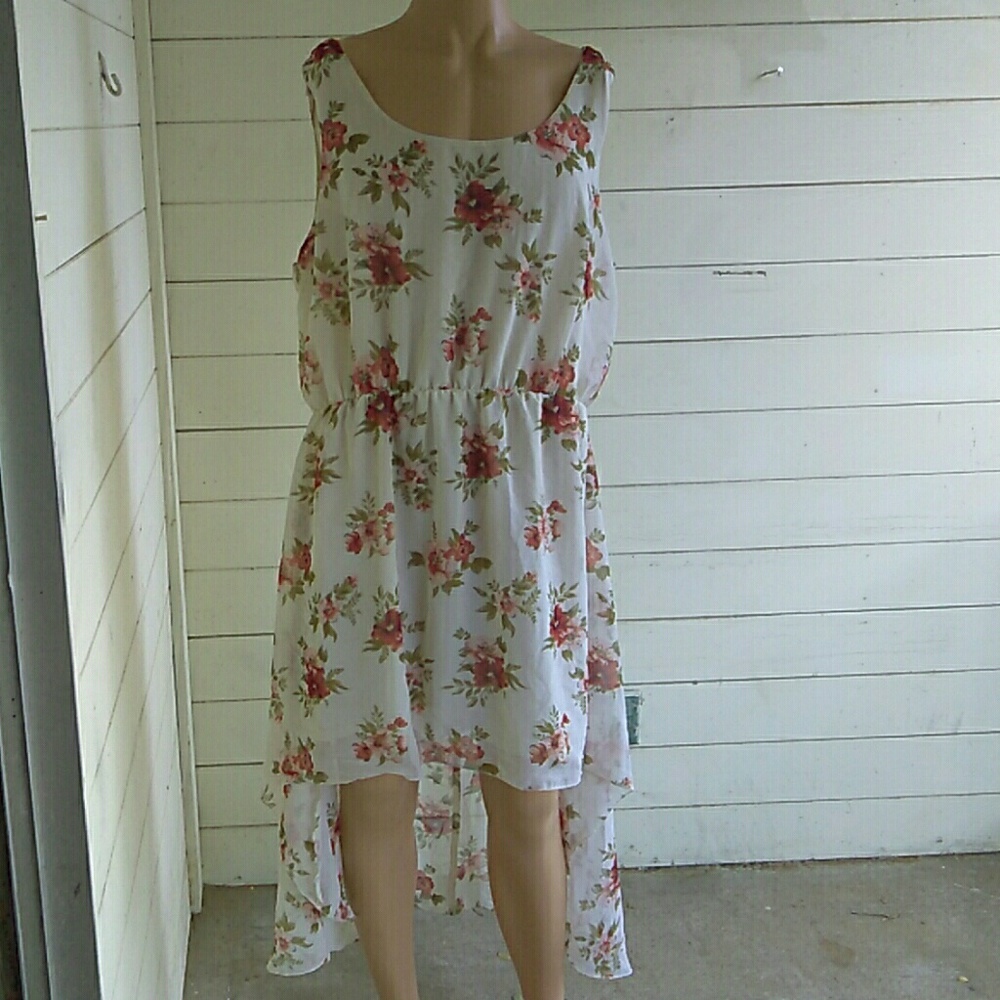 LOVE CHESLEY FLORAL ELASTIC WAIST DRESS SZ 3X